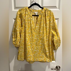Tuckernuck, Hyacinth House, Floral Yellow Top W/Flowers, L
